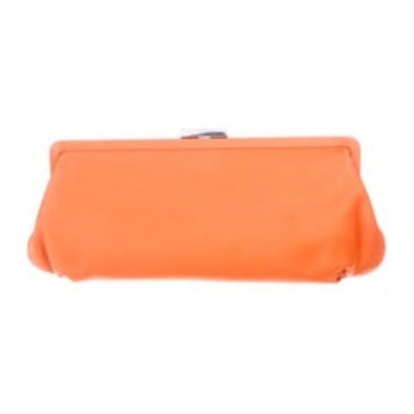 Tiffany & Co. Holly Satin Clutch - Tangerine - EUC - Picture 5 of 13